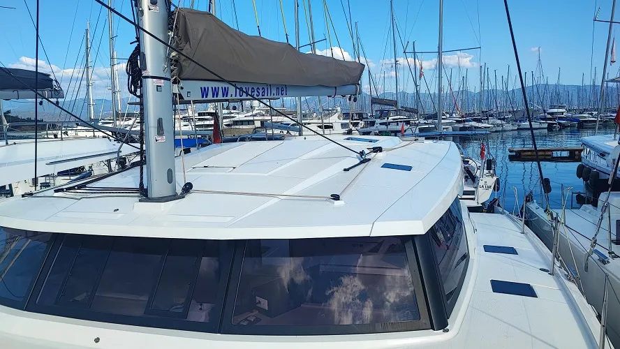 Reina, a Fountaine Pajot Astrea 42 catamaran at Fethiye, Turkey