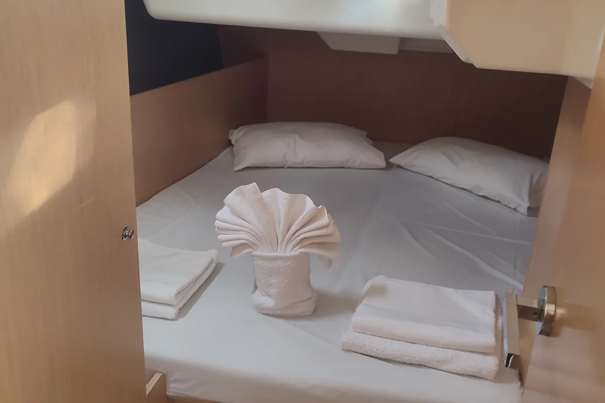 Cabin on Zografia, a Beneteau Oceanis 38 sailboat at Municipal Unit of Lefkada, Greece