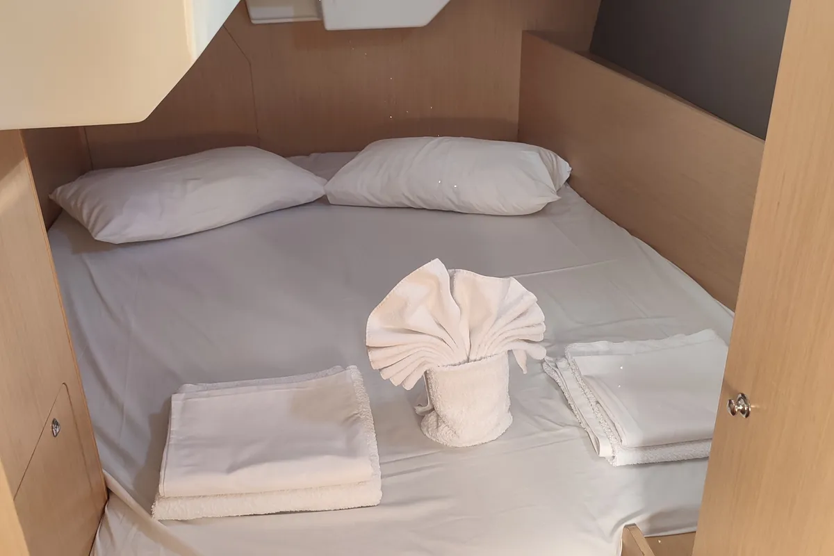 Cabin on Zografia, a Beneteau Oceanis 38 sailboat at Municipal Unit of Lefkada, Greece