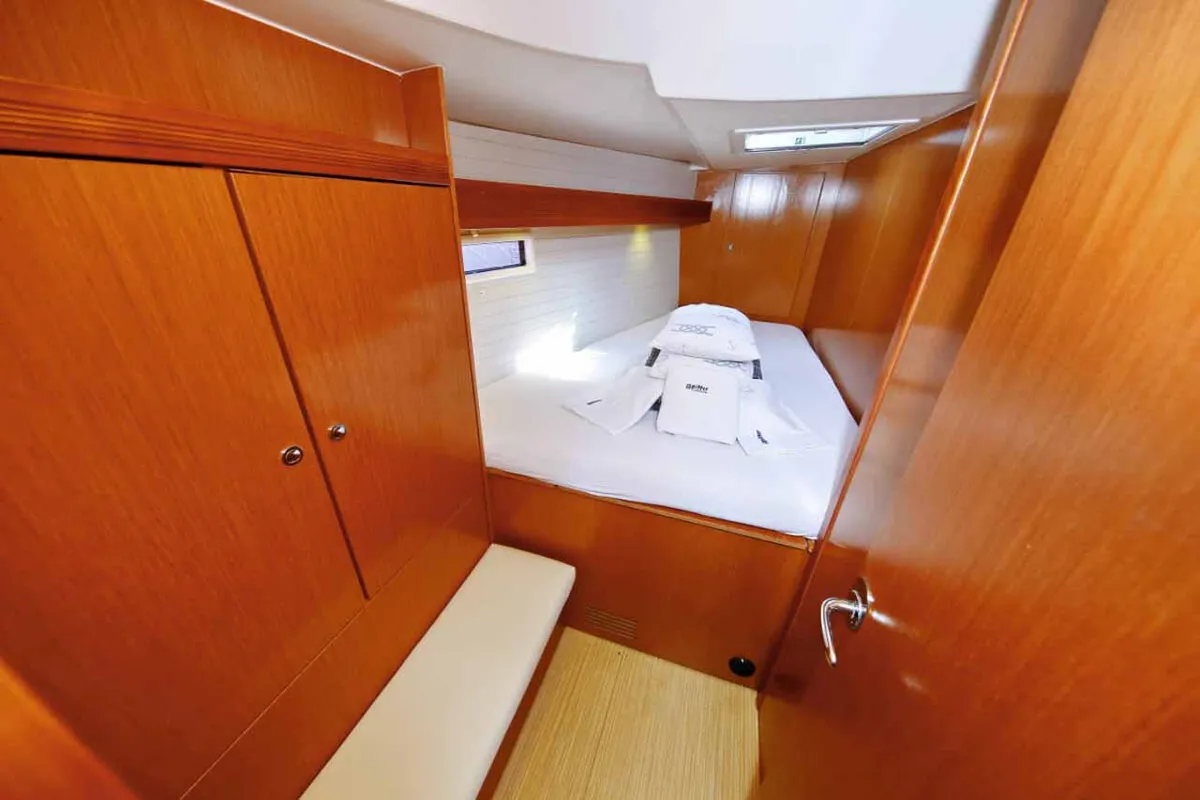 Cabin on Julia III, a Bavaria Cruiser 45 sailboat at Grad Biograd na Moru, Croatia