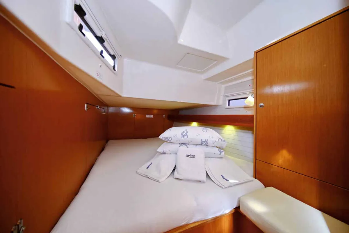 Cabin on Julia III, a Bavaria Cruiser 45 sailboat at Grad Biograd na Moru, Croatia
