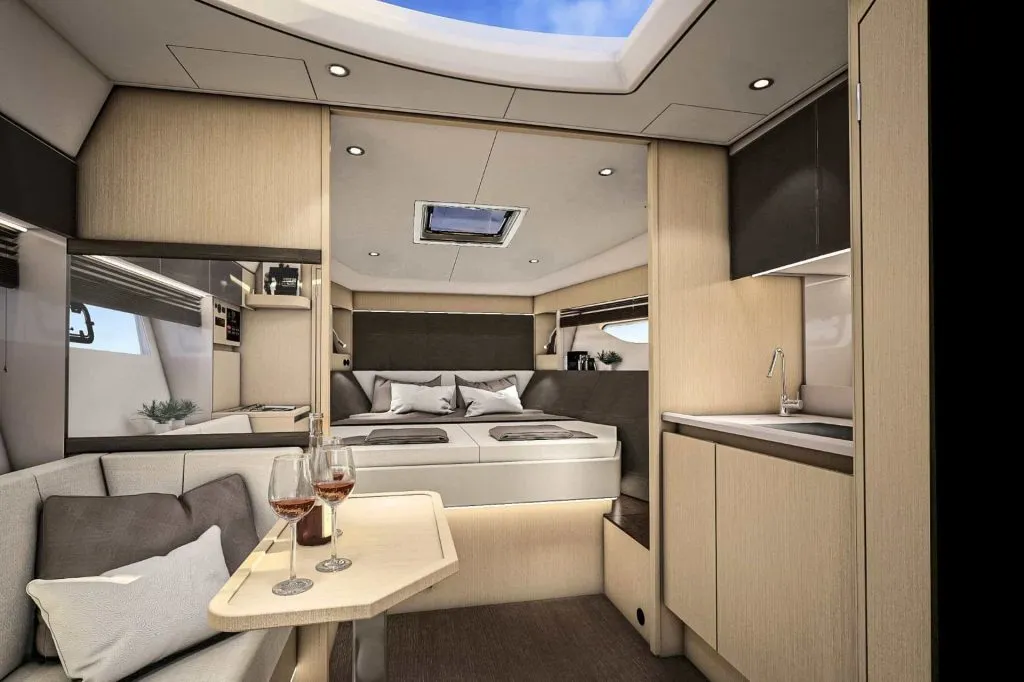 Cabin on Tokyo, a Bavaria SR36HT motor yacht at Punat, Croatia