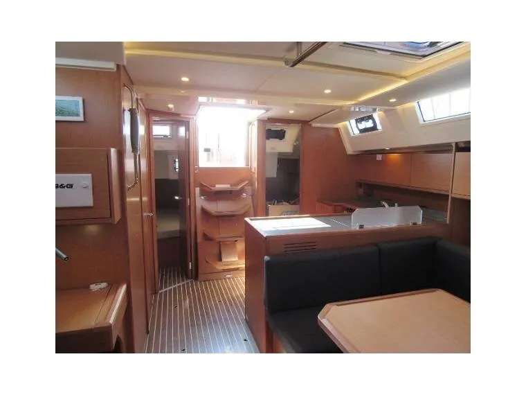 Salon of Callisto, a Bavaria Cruiser 45 sailboat at Ellomenos, Greece