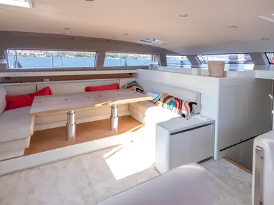 Salon of Bubbles, a CNB 76 sailboat at Grad Kaštela, Croatia