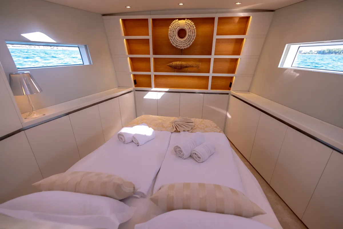Cabin on Bubbles, a CNB 76 sailboat at Grad Kaštela, Croatia