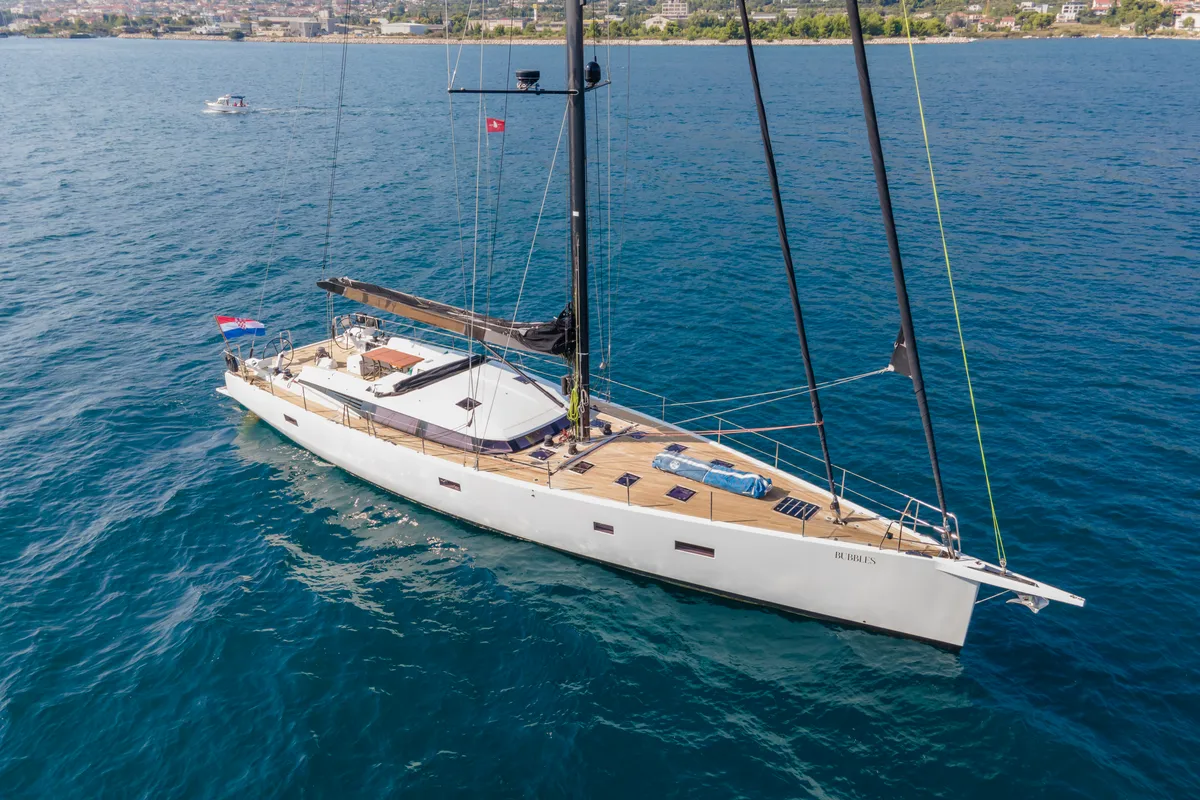 Bubbles, a CNB 76 sailboat at Grad Kaštela, Croatia