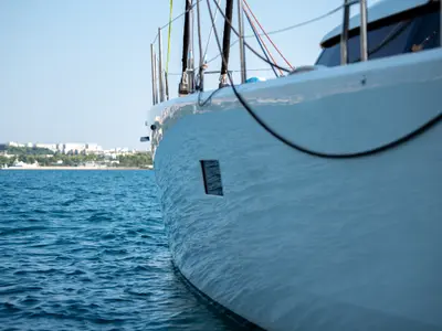Bubbles, a CNB 76 sailboat at Grad Kaštela, Croatia