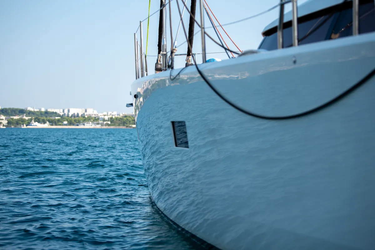 Bubbles, a CNB 76 sailboat at Grad Kaštela, Croatia