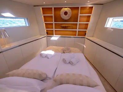 Cabin on Bubbles, a CNB 76 sailboat at Kaštela, Croatia