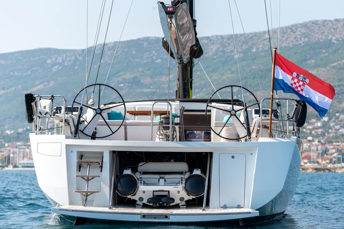 Bubbles, a CNB 76 sailboat at Grad Kaštela, Croatia