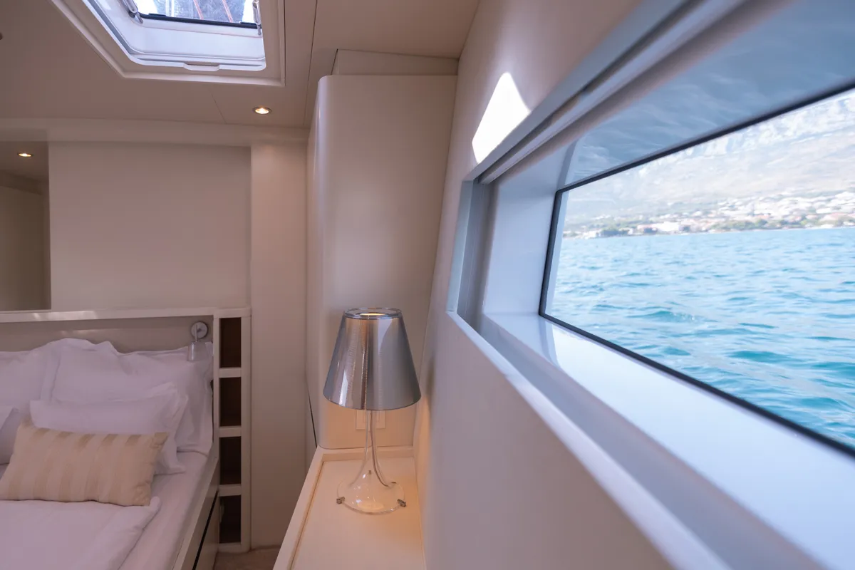 Bubbles, a CNB 76 sailboat at Grad Kaštela, Croatia