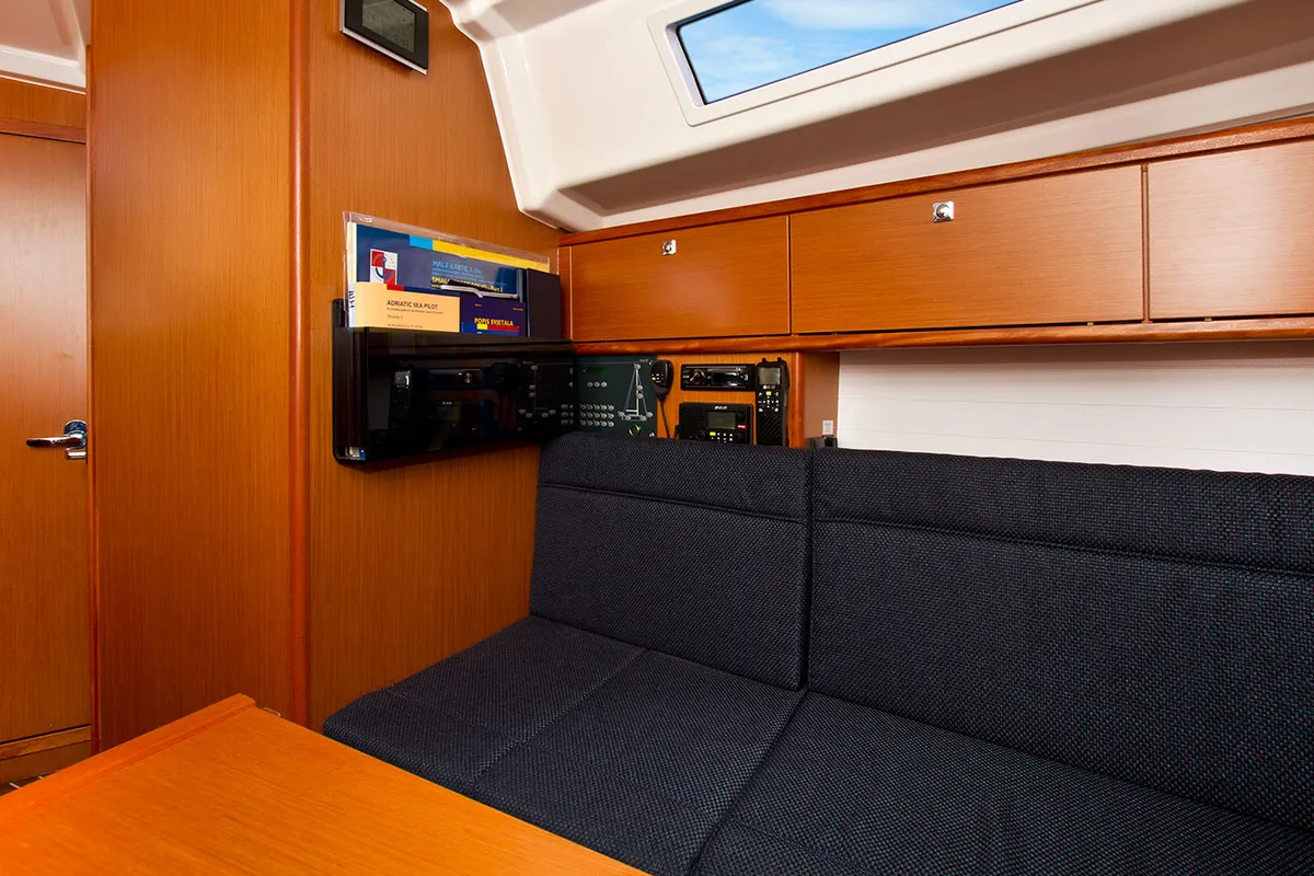 Salon of Artina, a Bavaria Cruiser 34 sailboat at Split, Croatia