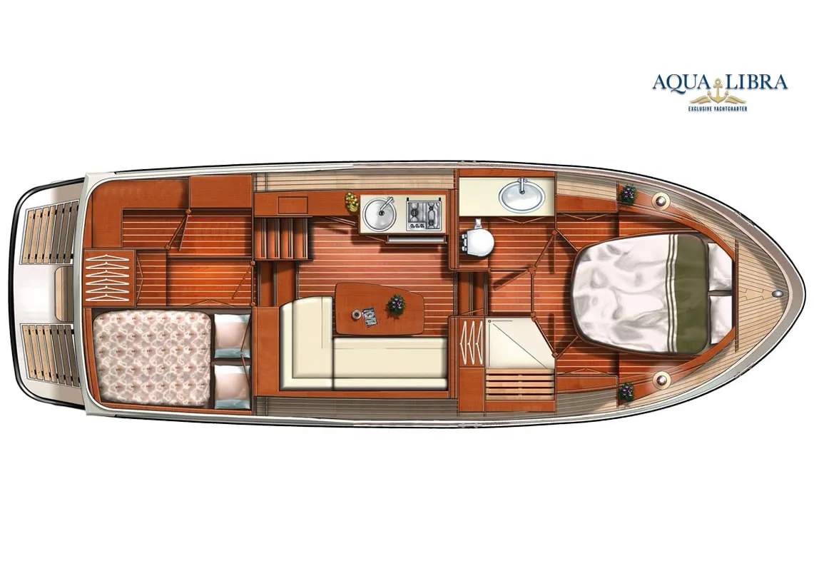Floor plan of Luna Louise, a Linssen Grand Sturdy 30.9 AC motor yacht at Kinrooi, Belgium