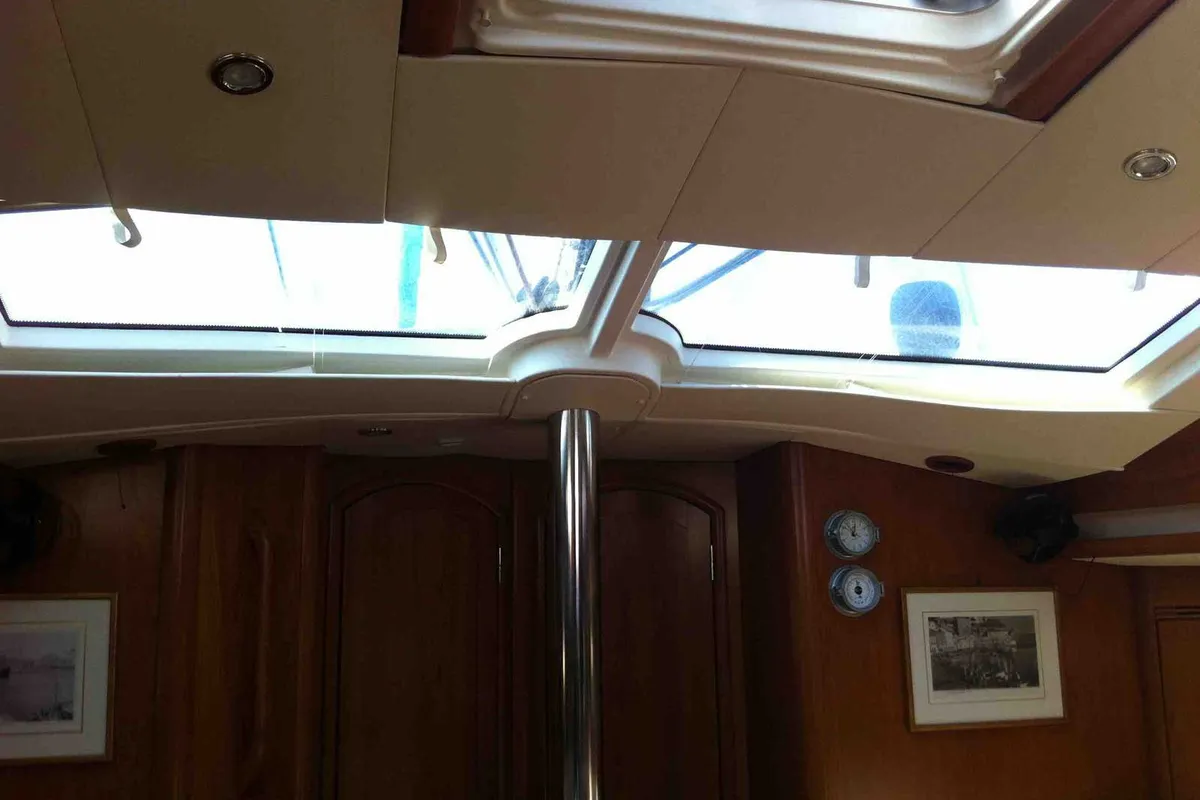 Idrea, a Jeanneau Sun Odyssey 49DS sailboat at Lavreotiki Municipal Unit, Greece