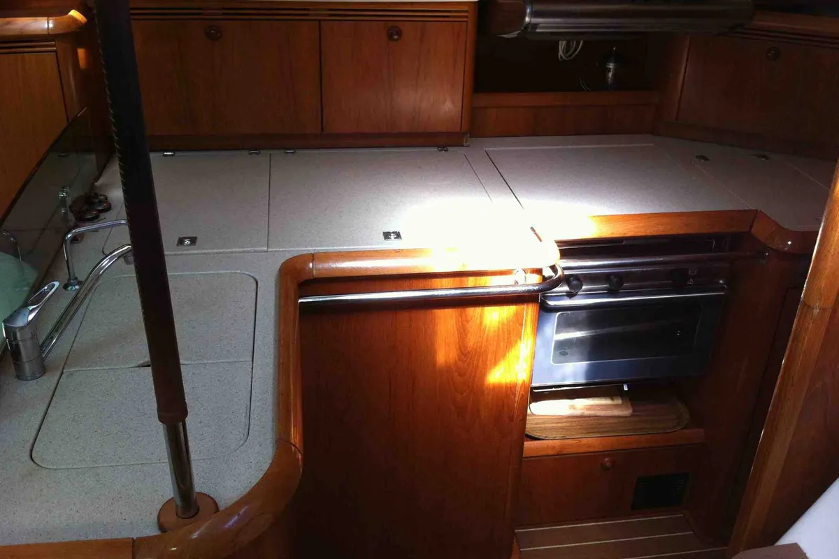 Idrea, a Jeanneau Sun Odyssey 49DS sailboat at Lavreotiki Municipal Unit, Greece