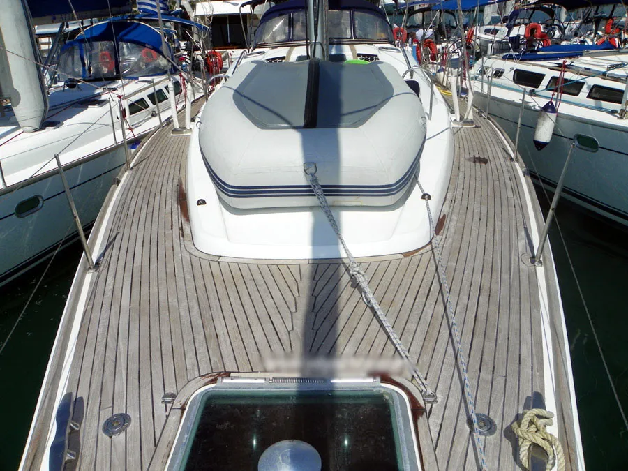 Idrea, a Jeanneau Sun Odyssey 49DS sailboat at Lavreotiki Municipal Unit, Greece
