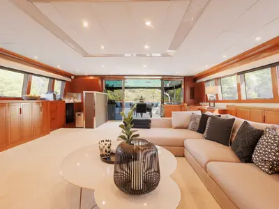 Salon of San Limi, a Gulet Motoryacht motor yacht at Split, Croatia