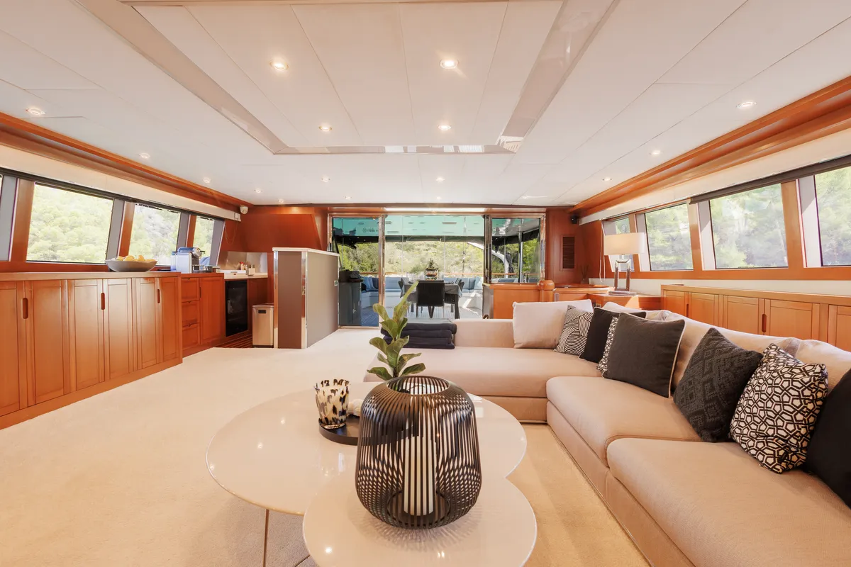 Salon of San Limi, a Gulet Motoryacht motor yacht at Split, Croatia