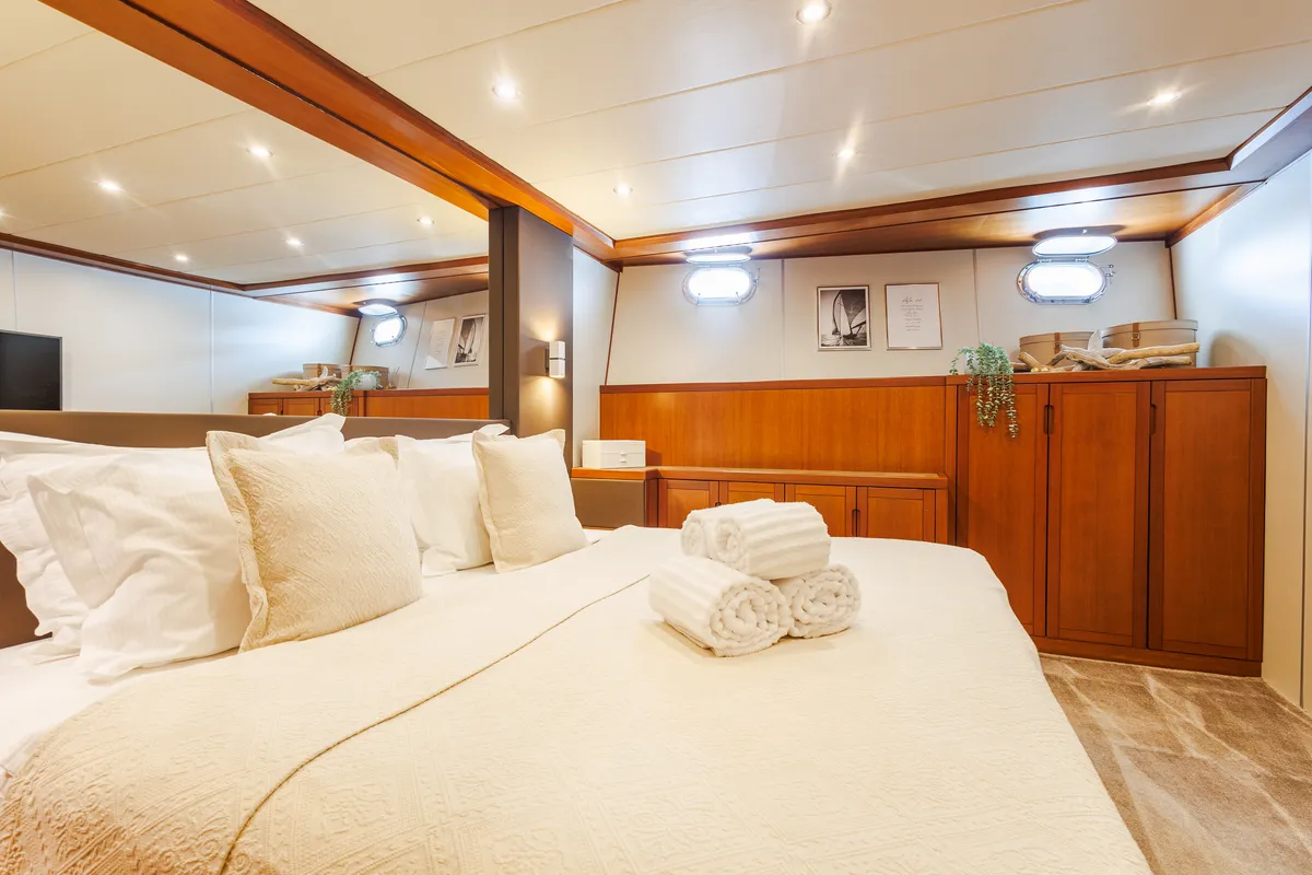 Cabin on San Limi, a Gulet Motoryacht motor yacht at Split, Croatia