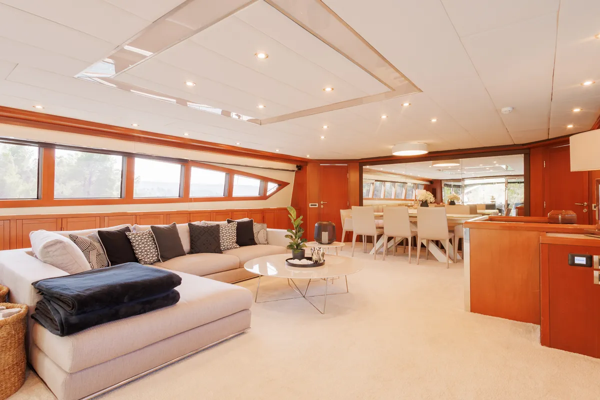 Salon of San Limi, a Gulet Motoryacht motor yacht at Split, Croatia
