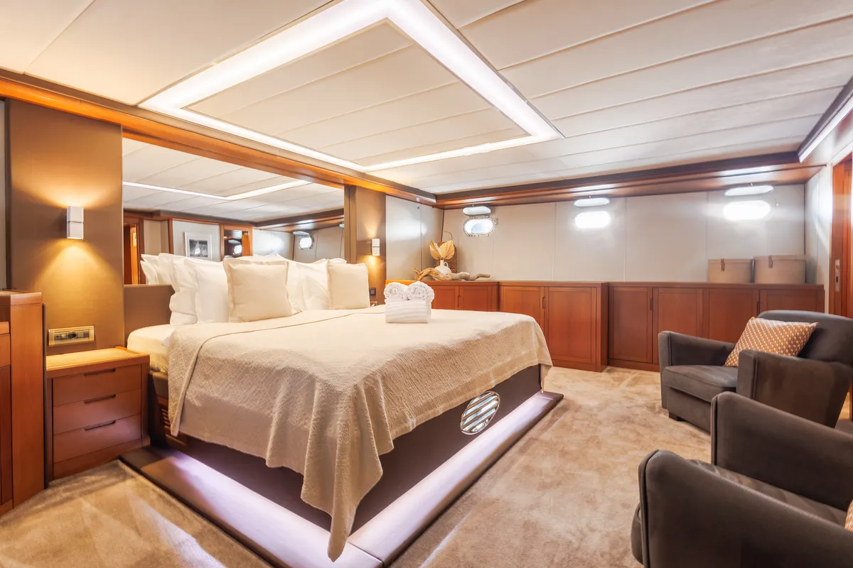 Cabin on San Limi, a Gulet Motoryacht motor yacht at Split, Croatia