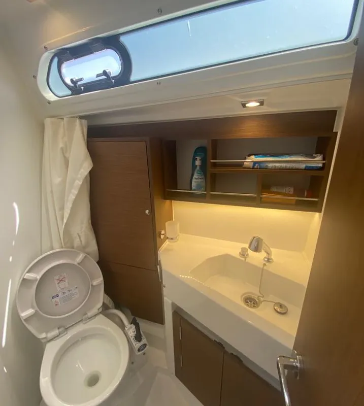 Trapani Vela Club, a Beneteau Oceanis 34.1 sailboat at Trapani, Italy