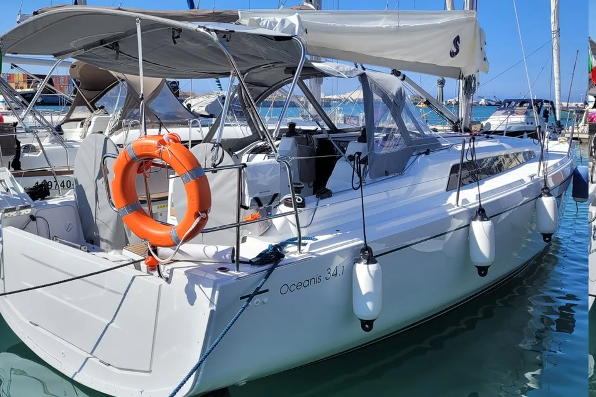 Trapani Vela Club, a Beneteau Oceanis 34.1 sailboat at Trapani, Italy