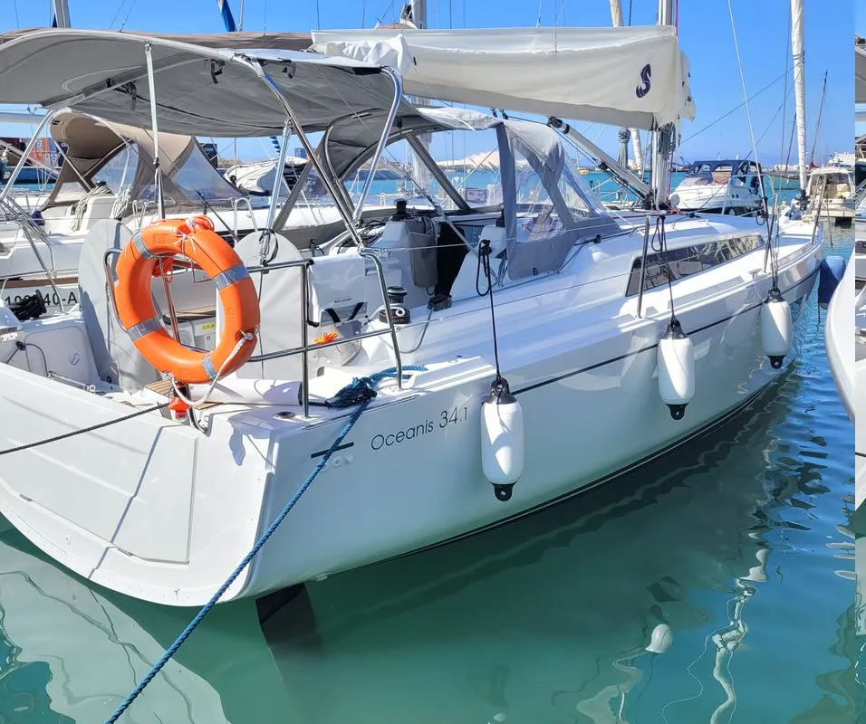 Trapani Vela Club, a Beneteau Oceanis 34.1 sailboat at Trapani, Italy