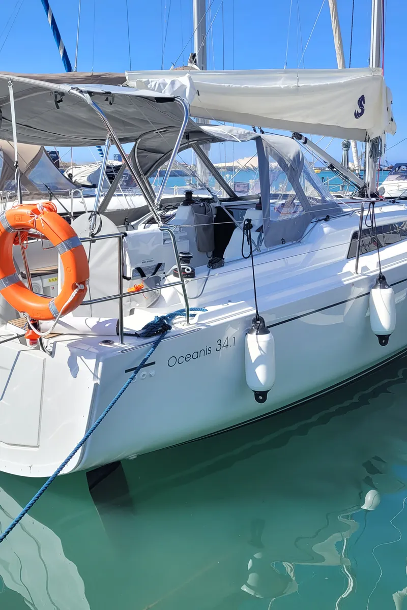 Trapani Vela Club, a Beneteau Oceanis 34.1 sailboat at Trapani, Italy