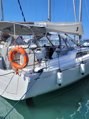 Trapani Vela Club, a Beneteau Oceanis 34.1 sailboat at Trapani, Italy