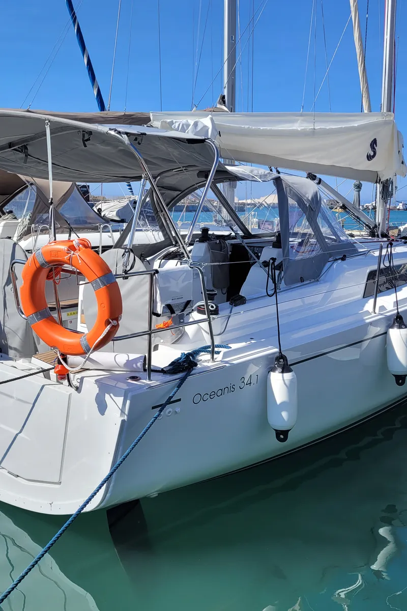 Trapani Vela Club, a Beneteau Oceanis 34.1 sailboat at Trapani, Italy