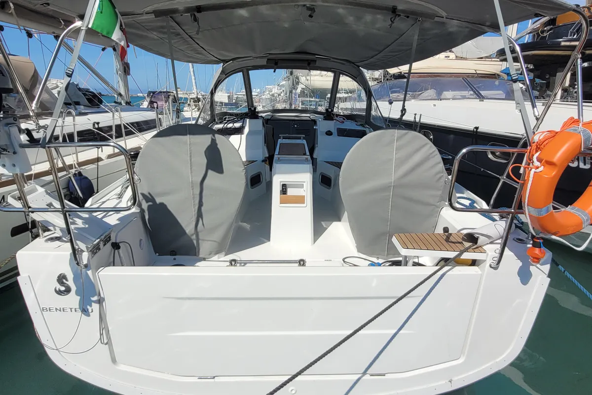 Trapani Vela Club, a Beneteau Oceanis 34.1 sailboat at Trapani, Italy