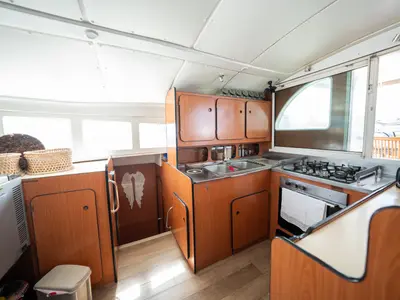 Galley of Faro, a Lagoon 570 catamaran at San Blas, Panama