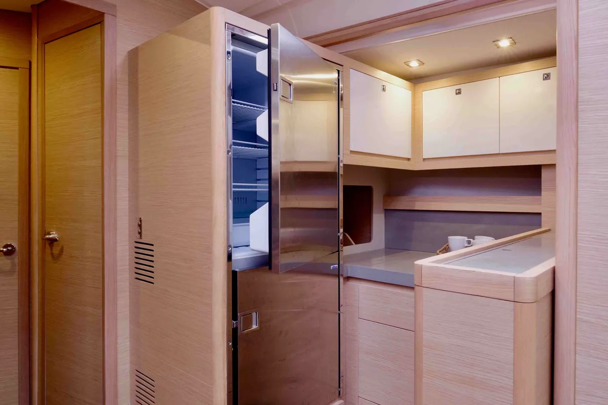 Galley of Cassiopea - A/C, Generator, Water maker, Solar Panel, a Dufour 530 sailboat at Olbia, Italy
