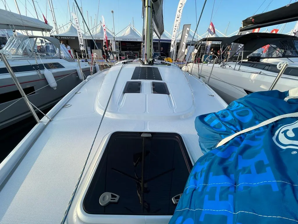 Deck of ULTRA FIRST, a Beneteau First 36 sailboat at Split, Croatia