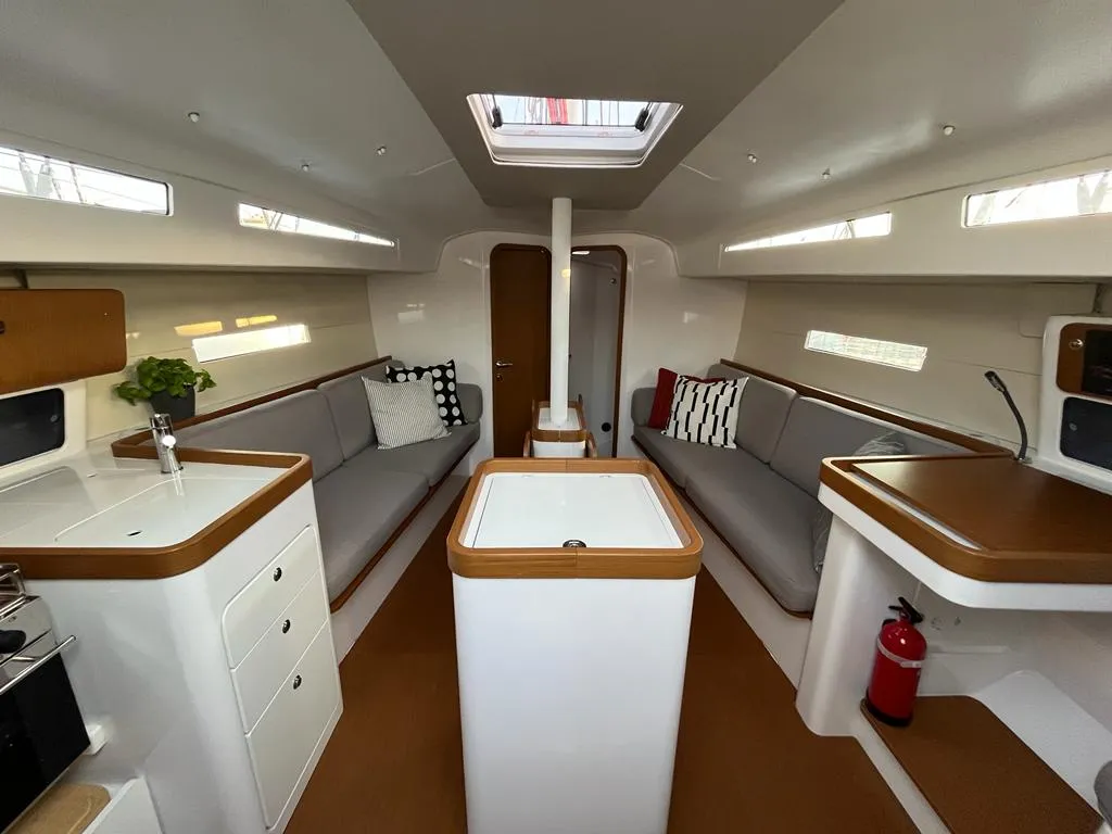 Salon of ULTRA FIRST, a Beneteau First 36 sailboat at Split, Croatia