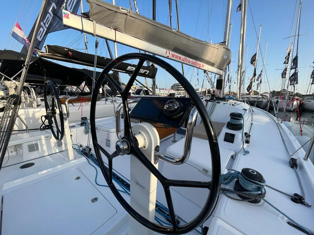Cockpit of ULTRA FIRST, a Beneteau First 36 sailboat at Split, Croatia