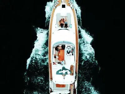 Cockpit of Ciù Ciù, a Azimut Magellano 53 motor yacht at Naples, Italy