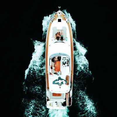 Cockpit of Ciù Ciù, a Azimut Magellano 53 motor yacht at Naples, Italy
