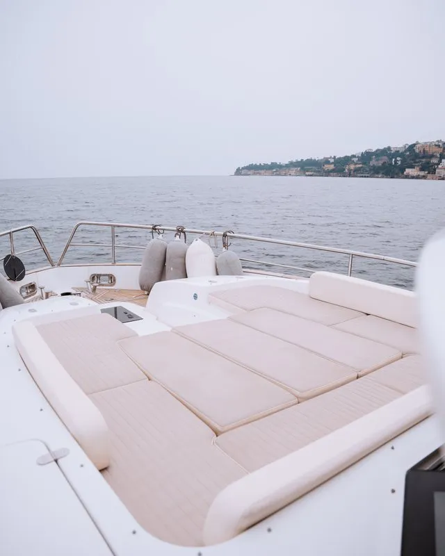 Cockpit of Ciù Ciù, a Azimut Magellano 53 motor yacht at Naples, Italy
