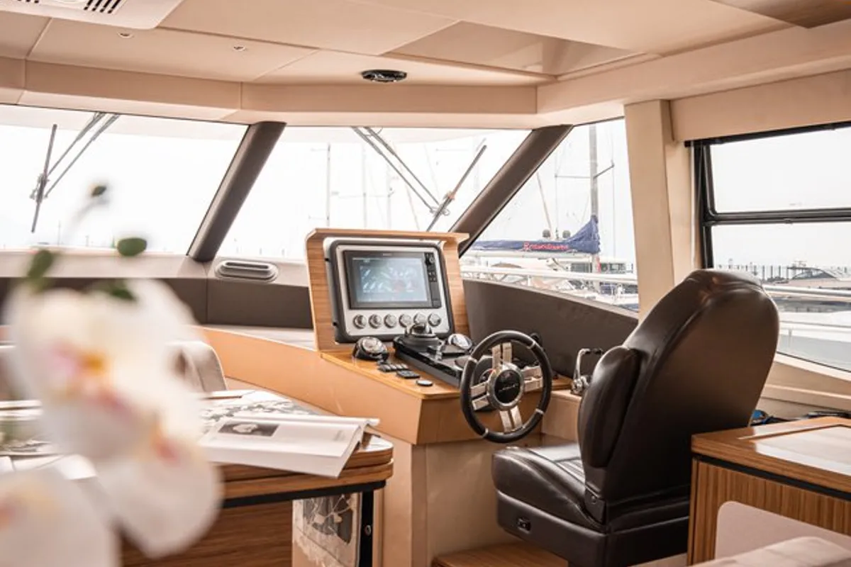 Galley of Ciù Ciù, a Azimut Magellano 53 motor yacht at Naples, Italy