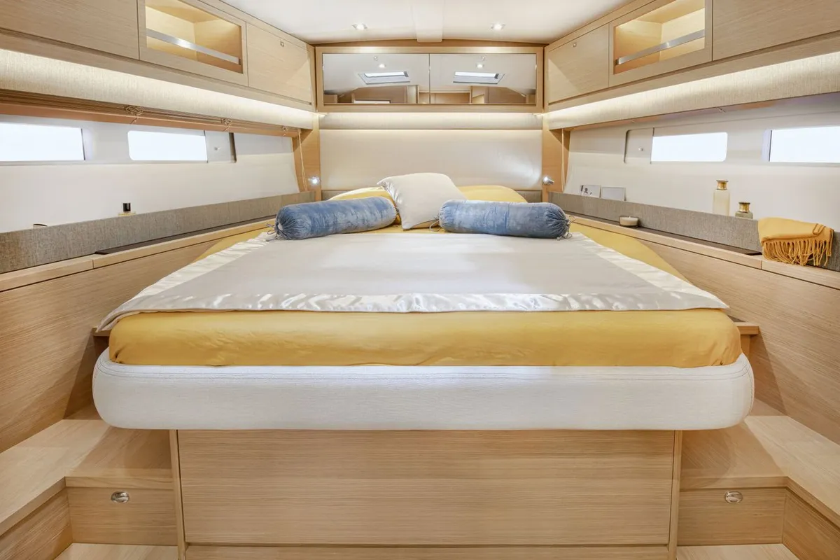 Cabin on Cholita, a Dufour 530 sailboat at Road Town, British Virgin Islands