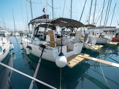 Ciao Bella, a Elan Impression 40.1 sailboat at Grad Kaštela, Croatia