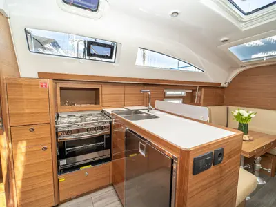 Galley of Ciao Bella, a Elan Impression 40.1 sailboat at Kaštela, Croatia