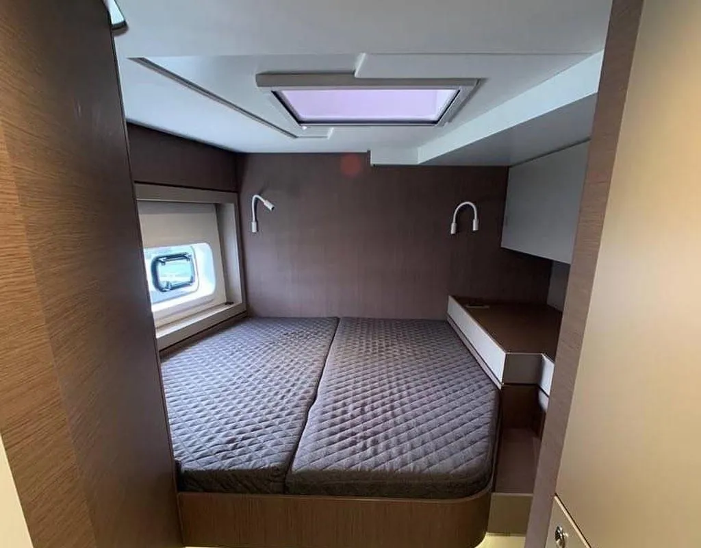 Cabin on Standra, a Bali 4.6 catamaran at Municipal Unit of Lefkada, Greece