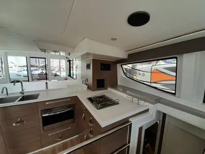 Galley of Atlantis, a Bali 4.6 catamaran at Athens, Greece