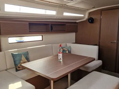 Salon of Marilena, a Beneteau Oceanis 40.1 sailboat at Athens, Greece