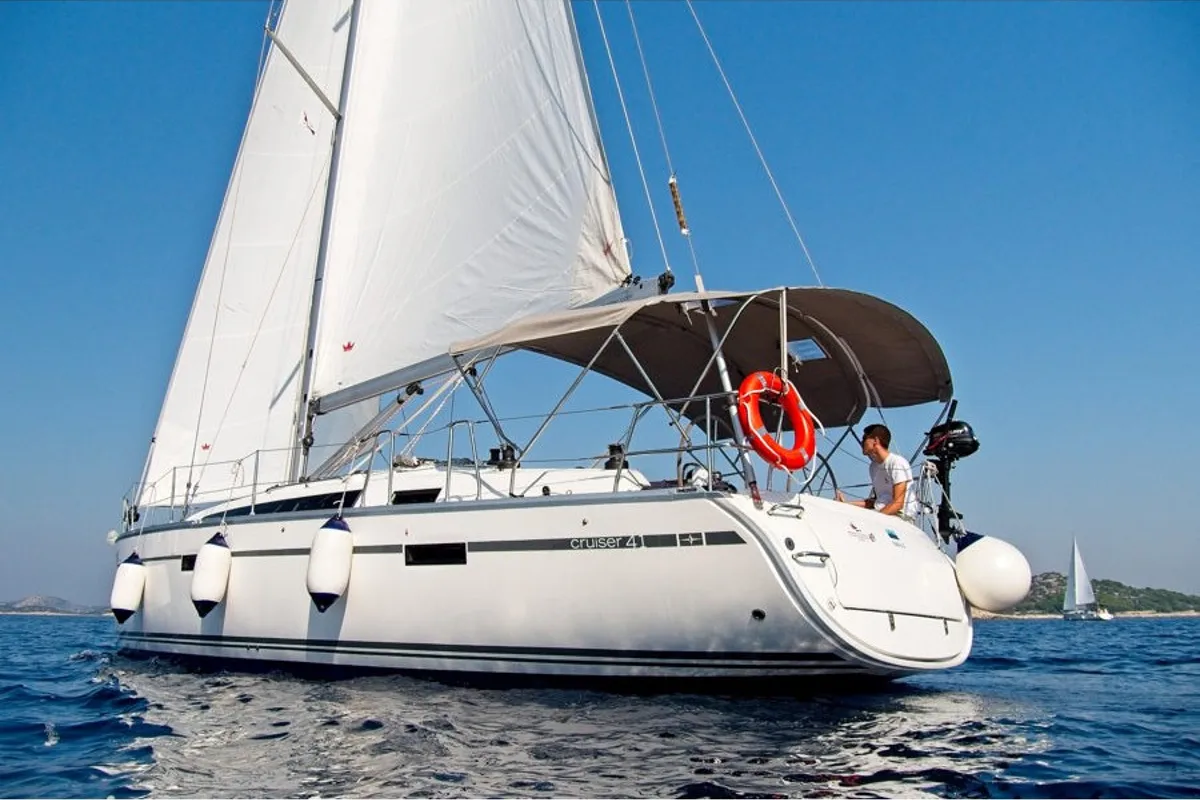 Exterior view of Bavaria Cruiser 41, a sailboat at Murter, Croatia