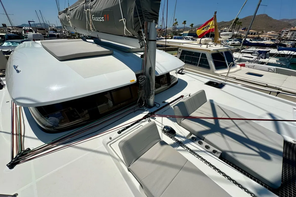 FLOKI, a Excess 11 catamaran at Port de Pollença, Spain
