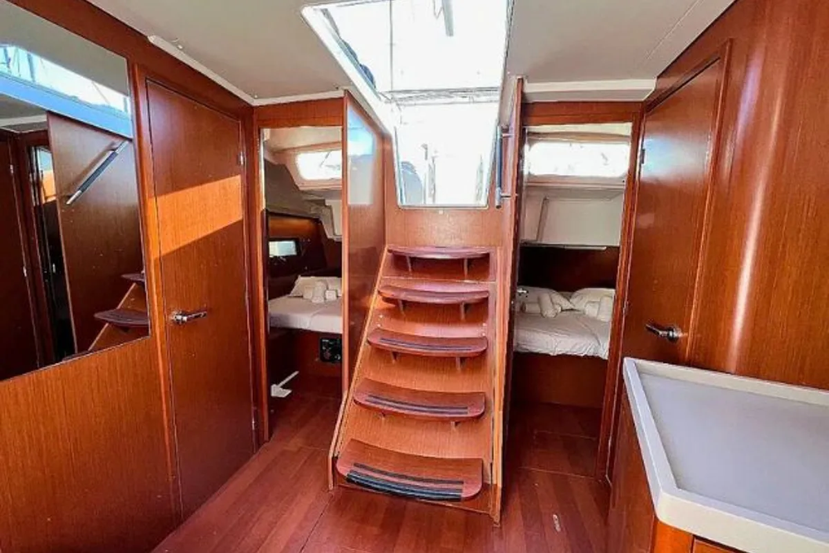 Salon of Ostria, a Beneteau Oceanis 46.1 sailboat at Athens, Greece